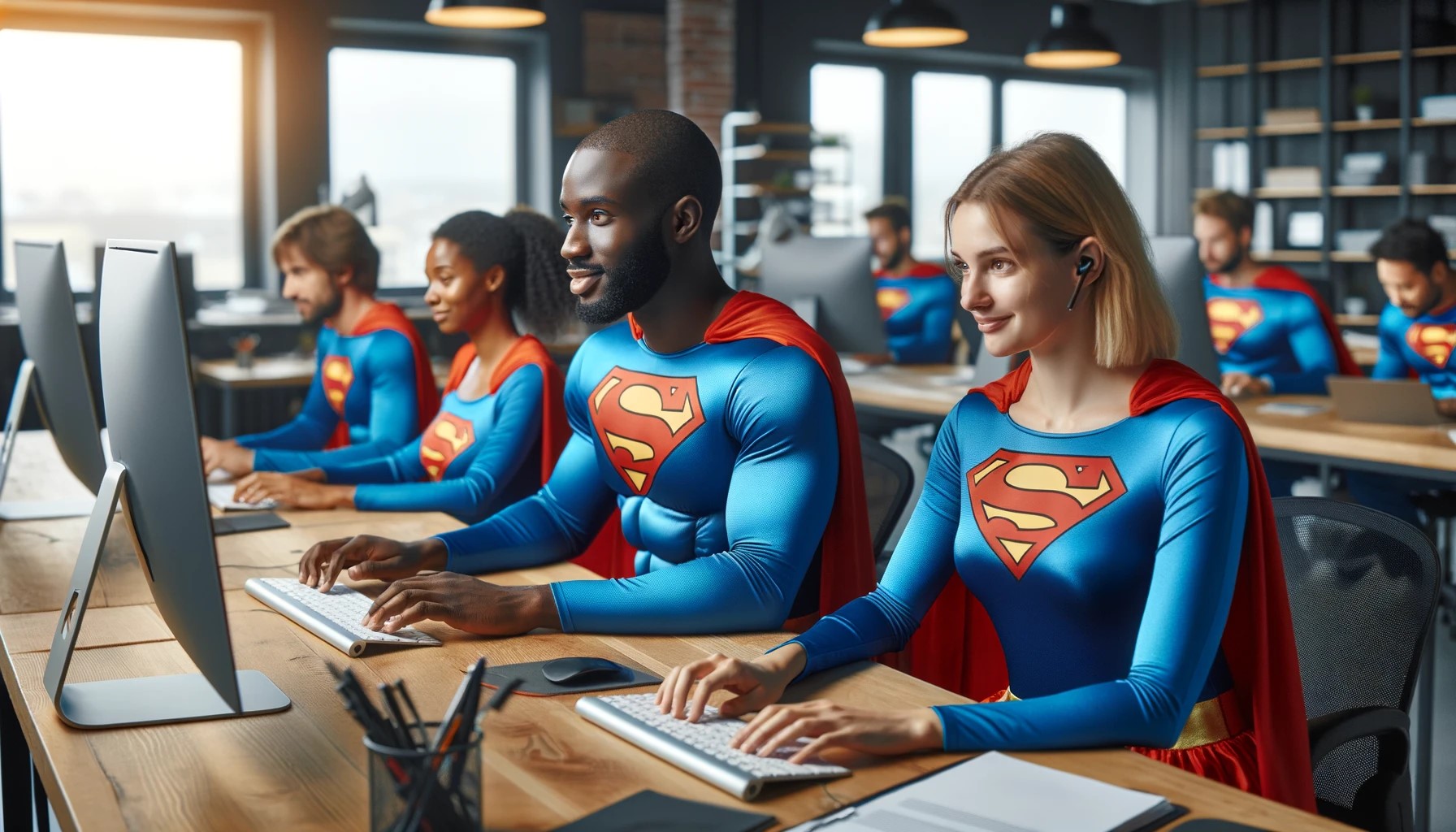 Superman en supervrouw AI